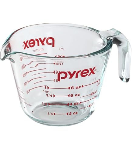 Amazon | Pyrex 計量カップ 2カップ用 レッドグラフィック 透明